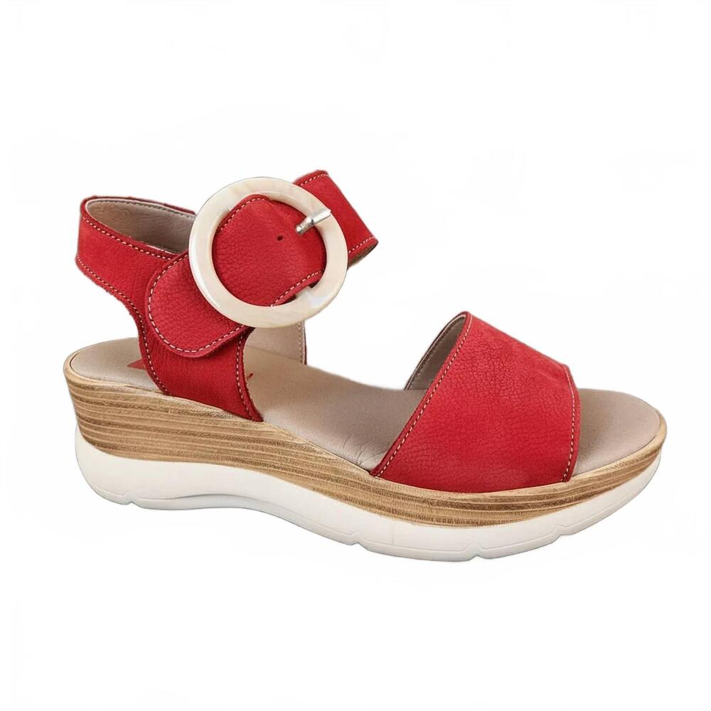 NEW ONFOOT women's boticeli wedge sandal in red